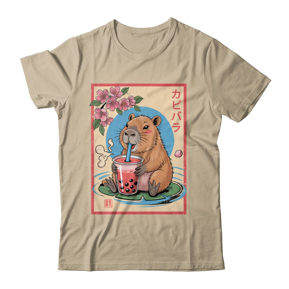 Anime Capybara Graphic Tees Kawaii Japanese Vintage Capybara Shirt & Tank Top | siriusteestore