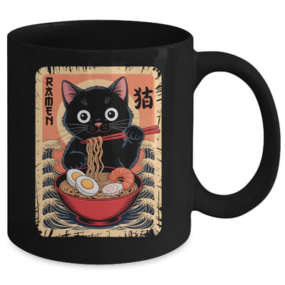 Anime Cat Ramen Japanese Funny Graphic Kawaii Cat Anime Mug | siriusteestore
