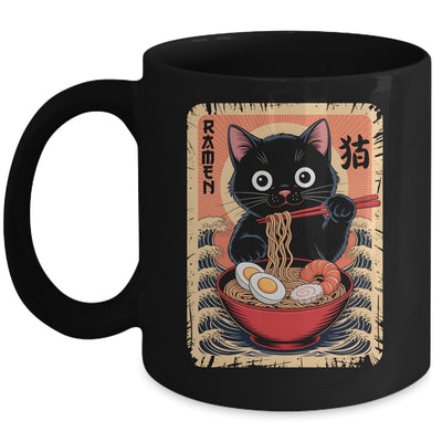 Anime Cat Ramen Japanese Funny Graphic Kawaii Cat Anime Mug | siriusteestore