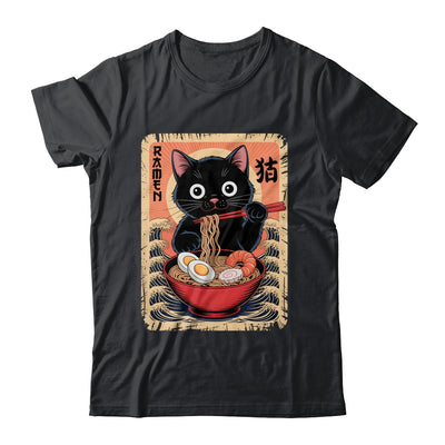 Anime Cat Ramen Japanese Funny Graphic Kawaii Cat Anime Shirt & Tank Top | siriusteestore