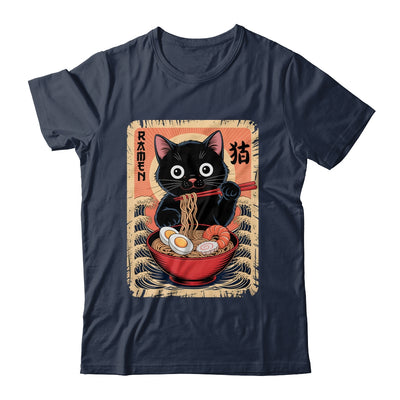 Anime Cat Ramen Japanese Funny Graphic Kawaii Cat Anime Shirt & Tank Top | siriusteestore