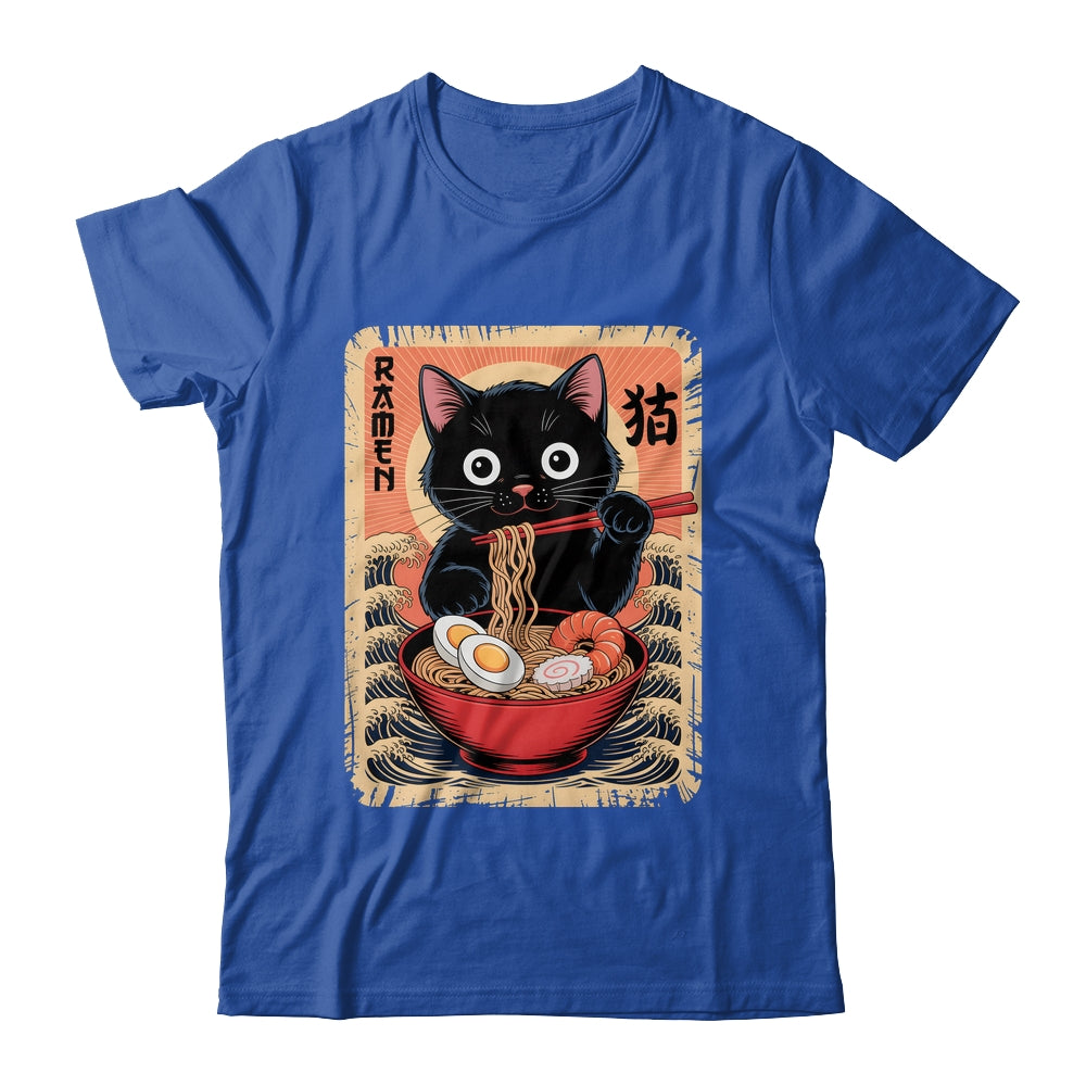 Anime Cat Ramen Japanese Funny Graphic Kawaii Cat Anime Shirt & Tank Top | siriusteestore