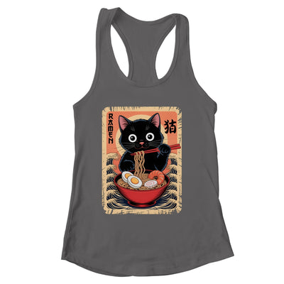 Anime Cat Ramen Japanese Funny Graphic Kawaii Cat Anime Shirt & Tank Top | siriusteestore