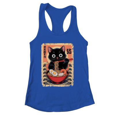 Anime Cat Ramen Japanese Funny Graphic Kawaii Cat Anime Shirt & Tank Top | siriusteestore