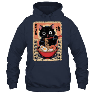 Anime Cat Ramen Japanese Funny Graphic Kawaii Cat Anime Shirt & Tank Top | siriusteestore