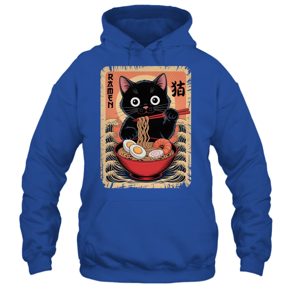 Anime Cat Ramen Japanese Funny Graphic Kawaii Cat Anime Shirt & Tank Top | siriusteestore
