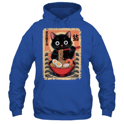 Anime Cat Ramen Japanese Funny Graphic Kawaii Cat Anime Shirt & Tank Top | siriusteestore