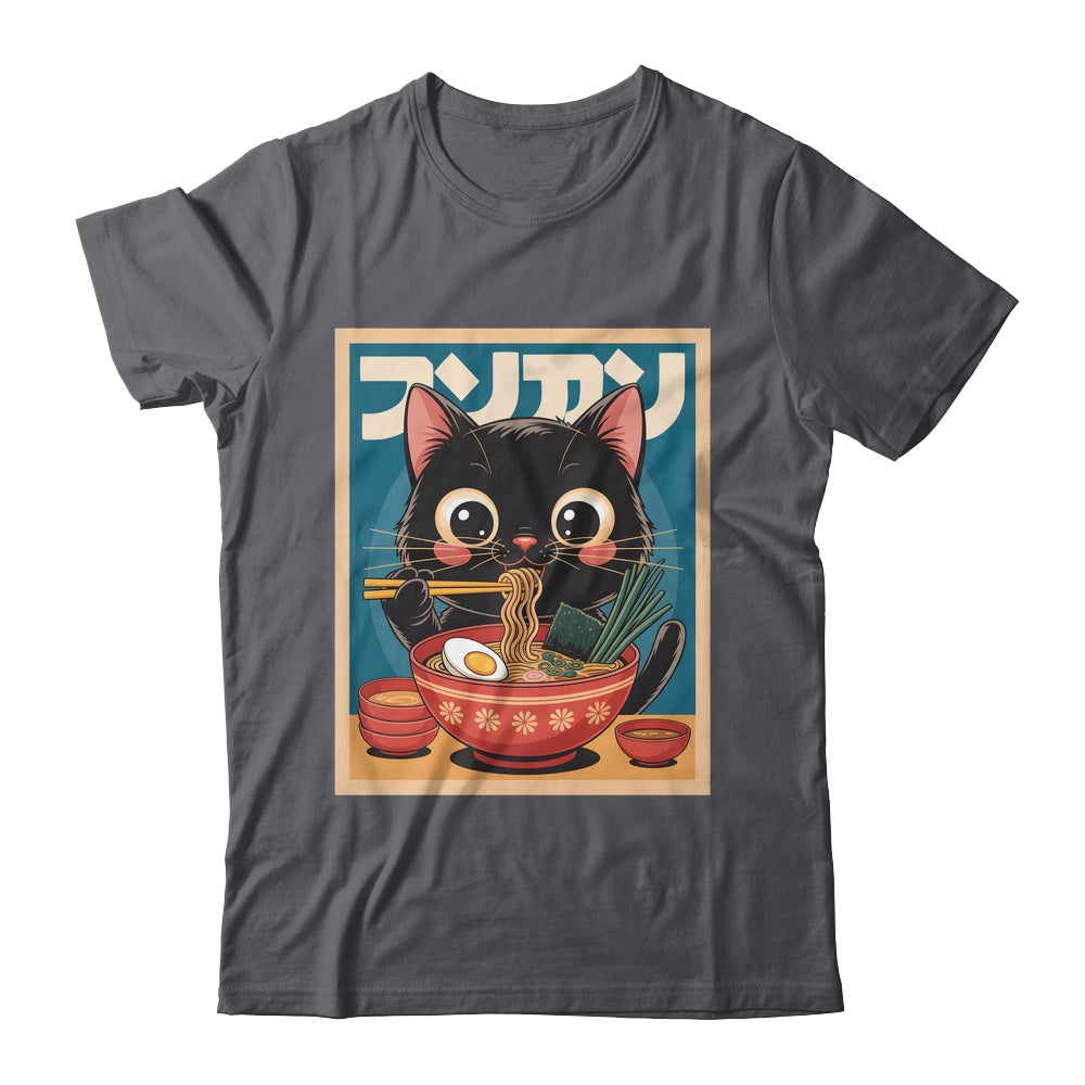 Anime Cat Ramen Japanese Funny Japanese Kawaii Cat Graphic Shirt & Tank Top | siriusteestore