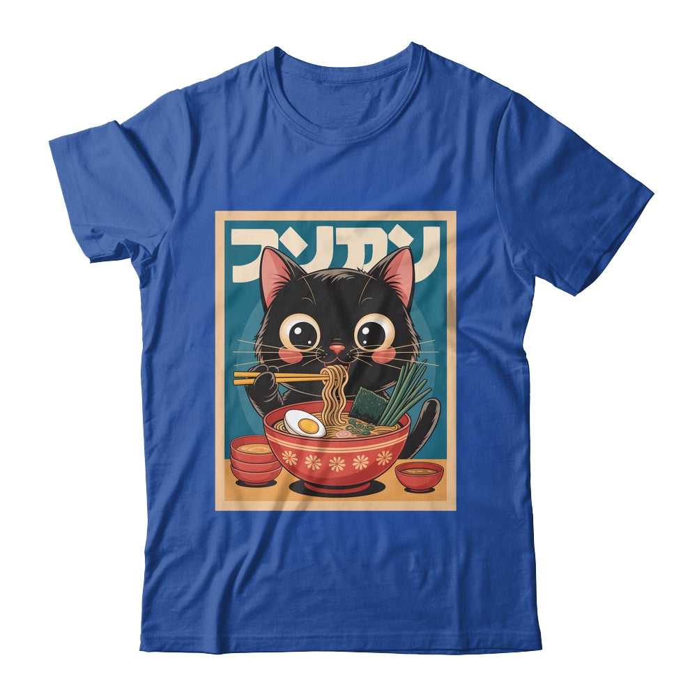 Anime Cat Ramen Japanese Funny Japanese Kawaii Cat Graphic Shirt & Tank Top | siriusteestore