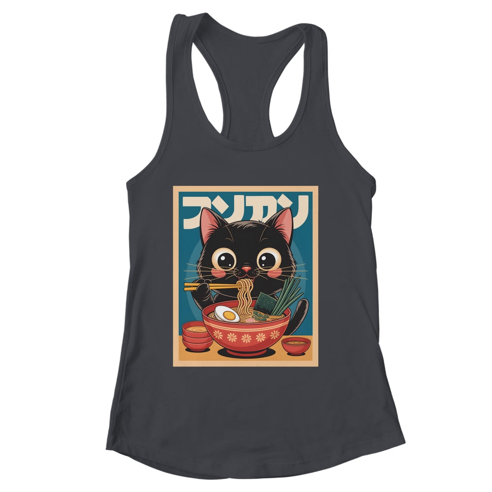 Anime Cat Ramen Japanese Funny Japanese Kawaii Cat Graphic Shirt & Tank Top | siriusteestore