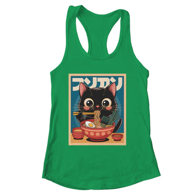 Anime Cat Ramen Japanese Funny Japanese Kawaii Cat Graphic Shirt & Tank Top | siriusteestore