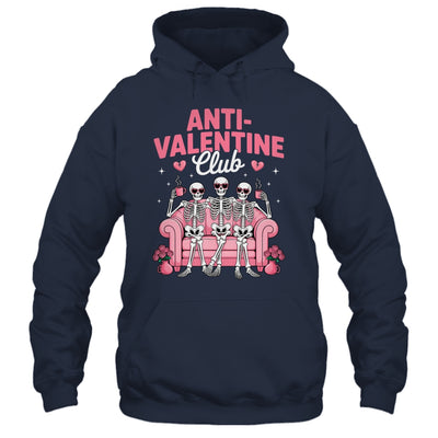 Anti Valentine Club Skeleton Funny Friends Single Girls Shirt & Tank Top | siriusteestore