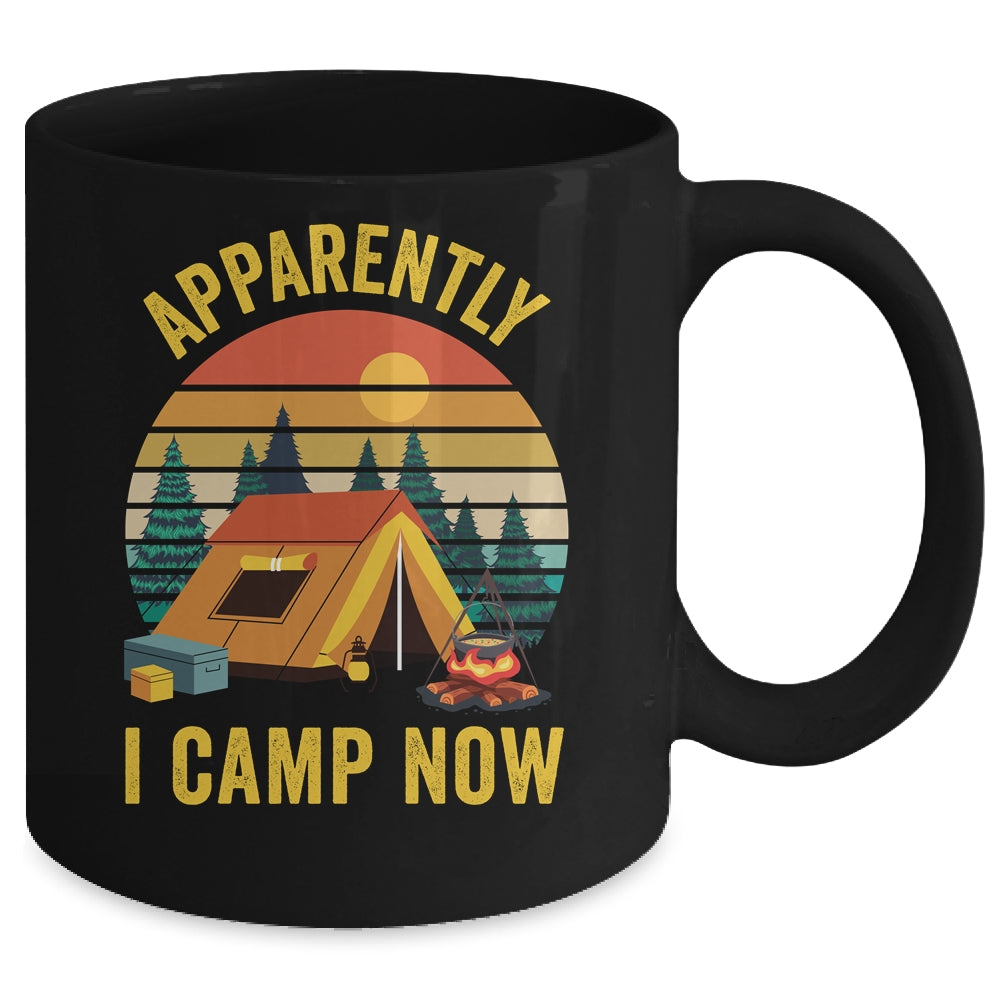 Apparently I Camp Now New Camper First Time Camping Family Mug | siriusteestore