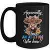 Apparently I Have An Attitude Who Knew Sarcasm Highland Cow Mug | siriusteestore