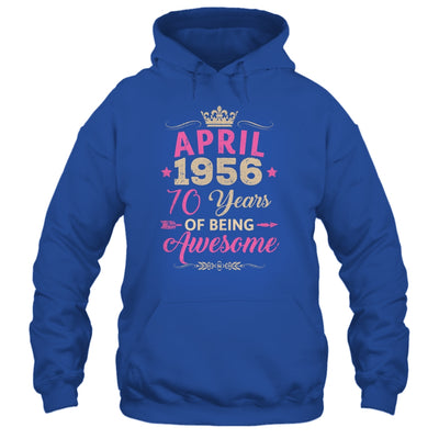 April 1956 70 Years Of Being Awesome Retro 70th Birthday Shirt & Tank Top | siriusteestore