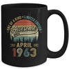 April 1963 Vintage 60 Years Old Retro 60th Birthday Mug | siriusteestore