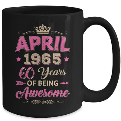 April 1965 60 Years Of Being Awesome Retro 60th Birthday Mug | siriusteestore