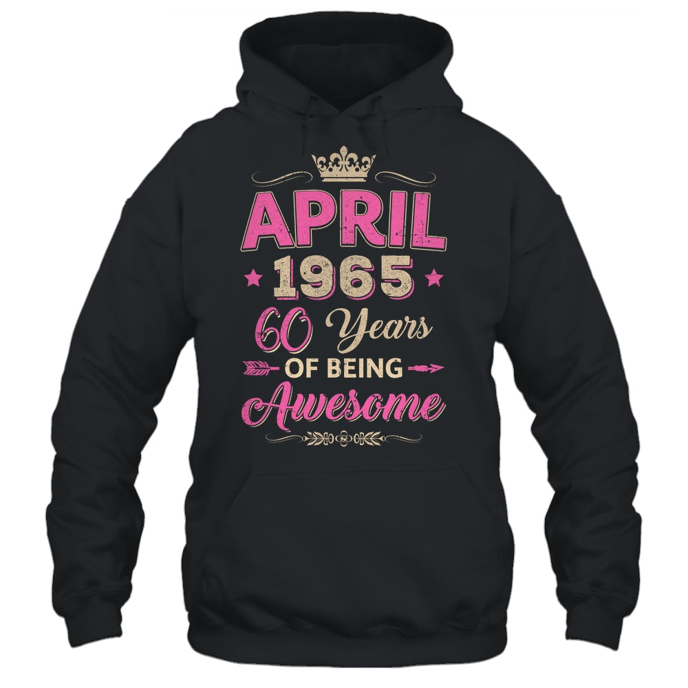 April 1965 60 Years Of Being Awesome Retro 60th Birthday Shirt & Tank Top | siriusteestore