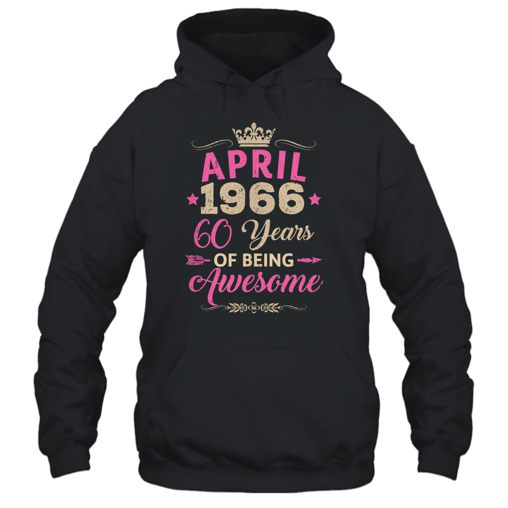 April 1966 60 Years Of Being Awesome Retro 60th Birthday Shirt & Tank Top | siriusteestore