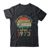 April 1973 Vintage 50 Years Old Retro 50th Birthday Shirt & Hoodie | siriusteestore