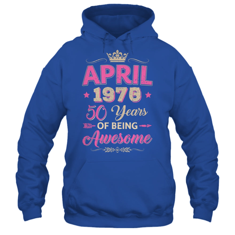 April 1975 50 Years Of Being Awesome Retro 50th Birthday Shirt & Tank Top | siriusteestore