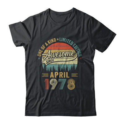 April 1978 Vintage 45 Years Old Retro 45th Birthday Shirt & Hoodie | siriusteestore