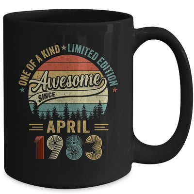 April 1983 Vintage 40 Years Old Retro 40th Birthday Mug | siriusteestore