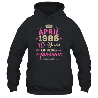 April 1986 40 Years Of Being Awesome Retro 40th Birthday Shirt & Tank Top | siriusteestore