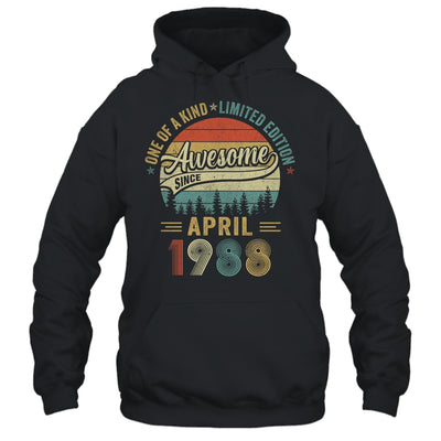 April 1988 Vintage 35 Years Old Retro 35th Birthday Shirt & Hoodie | siriusteestore