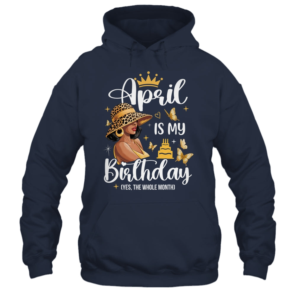 April Is My Birthday African American Woman Birthday Queen Shirt & Tank Top | siriusteestore