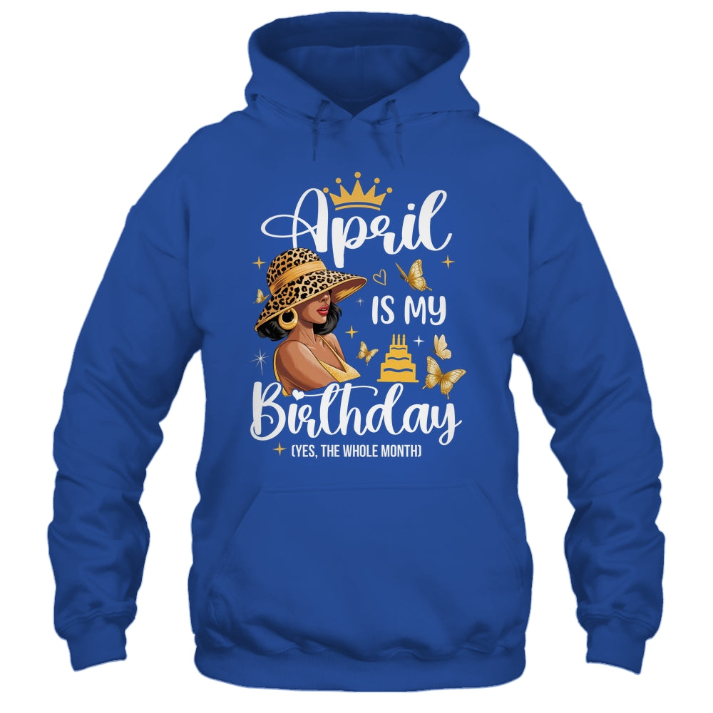 April Is My Birthday African American Woman Birthday Queen Shirt & Tank Top | siriusteestore