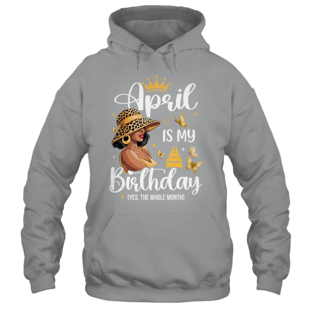 April Is My Birthday African American Woman Birthday Queen Shirt & Tank Top | siriusteestore