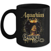 Aquarius Queen Birthday Afro Girls Black Zodiac Birthday Mug | siriusteestore