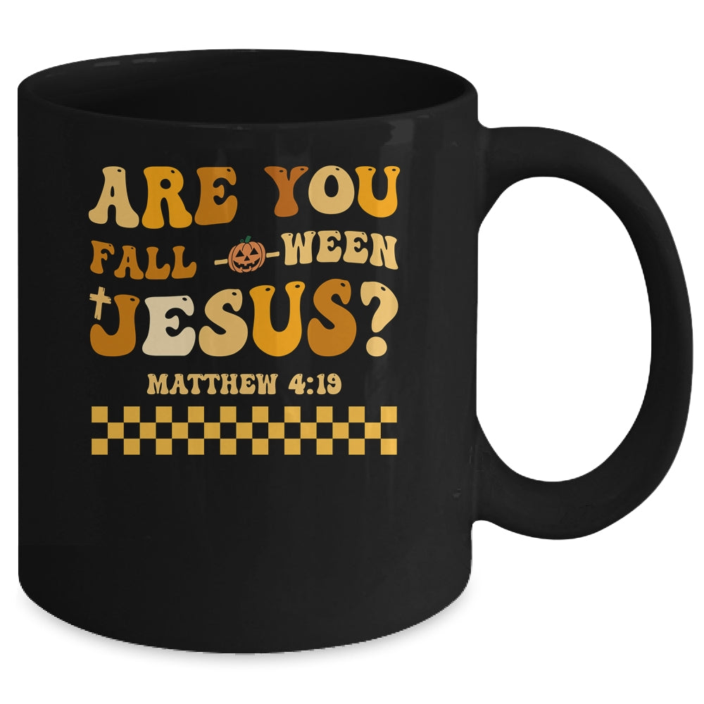 Are You Fall-O-Ween Jesus Christian Halloween Pumpkin Mug | siriusteestore