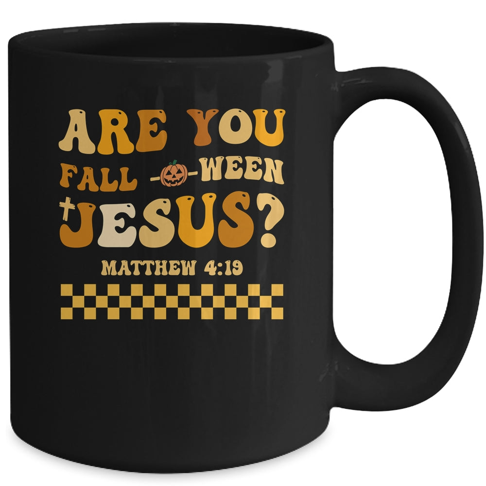 Are You Fall-O-Ween Jesus Christian Halloween Pumpkin Mug | siriusteestore