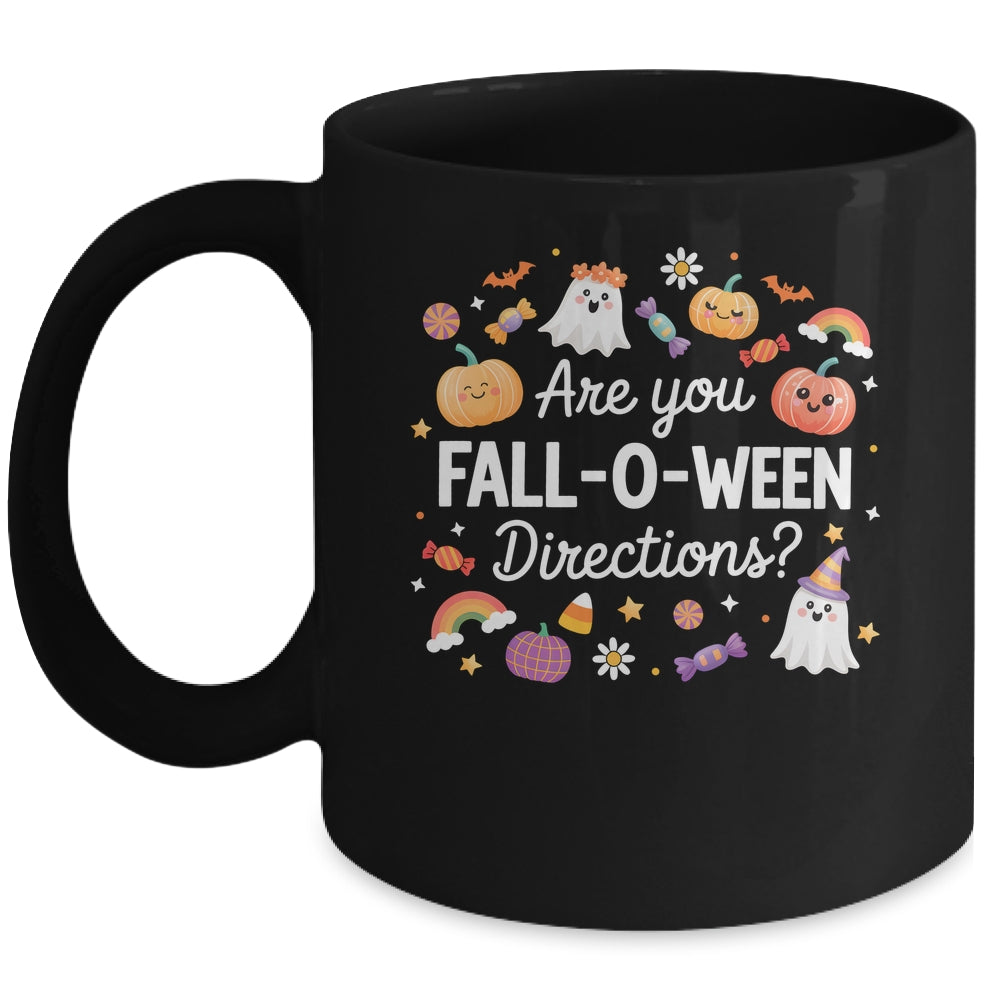 Are You Fall O Ween Directions Halloween Teacher Ghosts Mug | siriusteestore