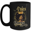 Aries Queen Birthday Afro Girls Black Zodiac Birthday Mug | siriusteestore