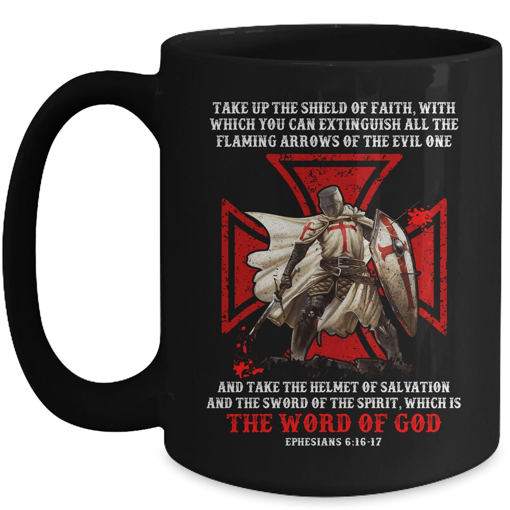 Armor Of God Men Women Knight Templar Christian Bible Verse Mug | siriusteestore