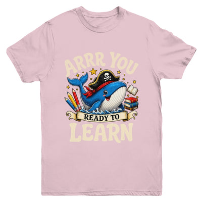 Arrr You Ready To Learn Pirate Whale Teacher Funny Humor Youth Shirt | siriusteestore