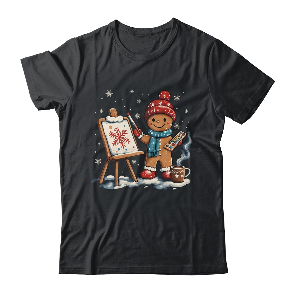 Artist Gingerbread Painter Art Teacher Student Christmas Shirt & Sweatshirt | siriusteestore