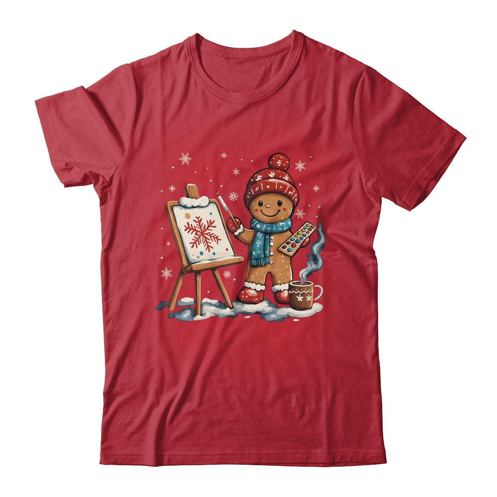 Artist Gingerbread Painter Art Teacher Student Christmas Shirt & Sweatshirt | siriusteestore