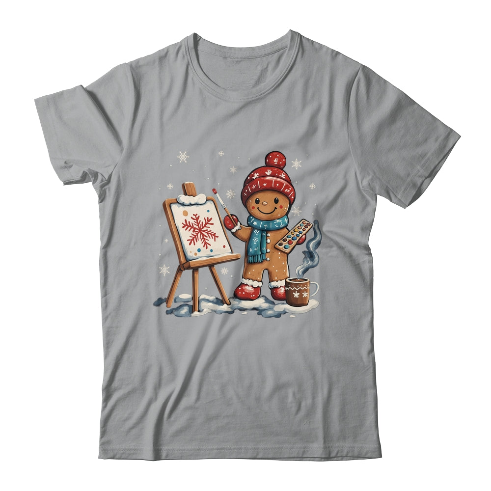 Artist Gingerbread Painter Art Teacher Student Christmas Shirt & Sweatshirt | siriusteestore