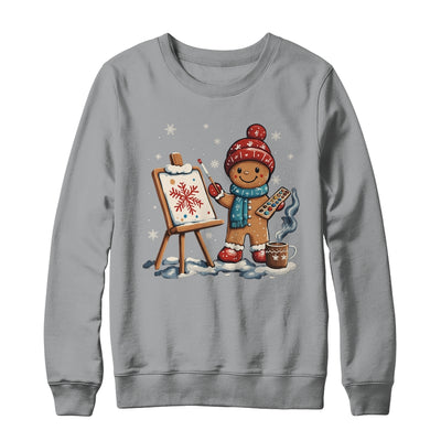 Artist Gingerbread Painter Art Teacher Student Christmas Shirt & Sweatshirt | siriusteestore