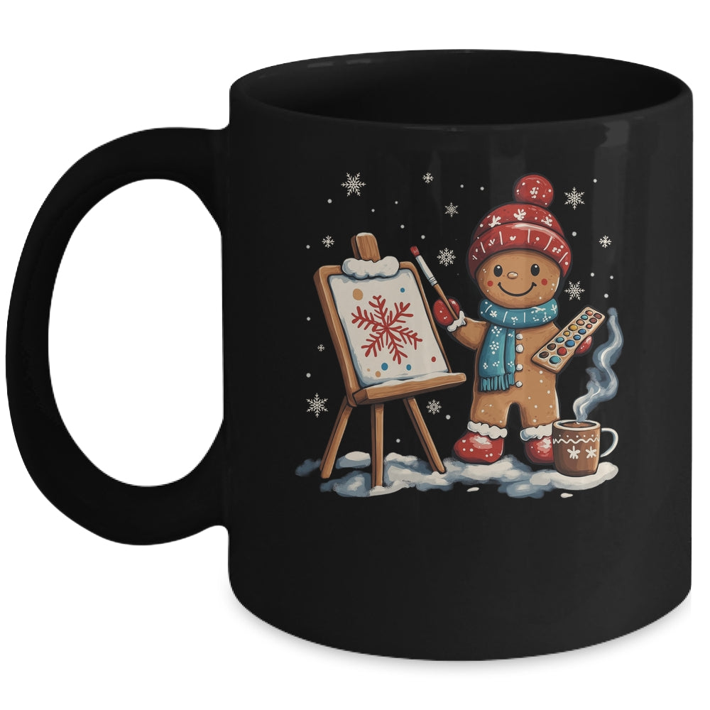 Artist Gingerbread Painter Art Teacher Student Christmas Mug | siriusteestore