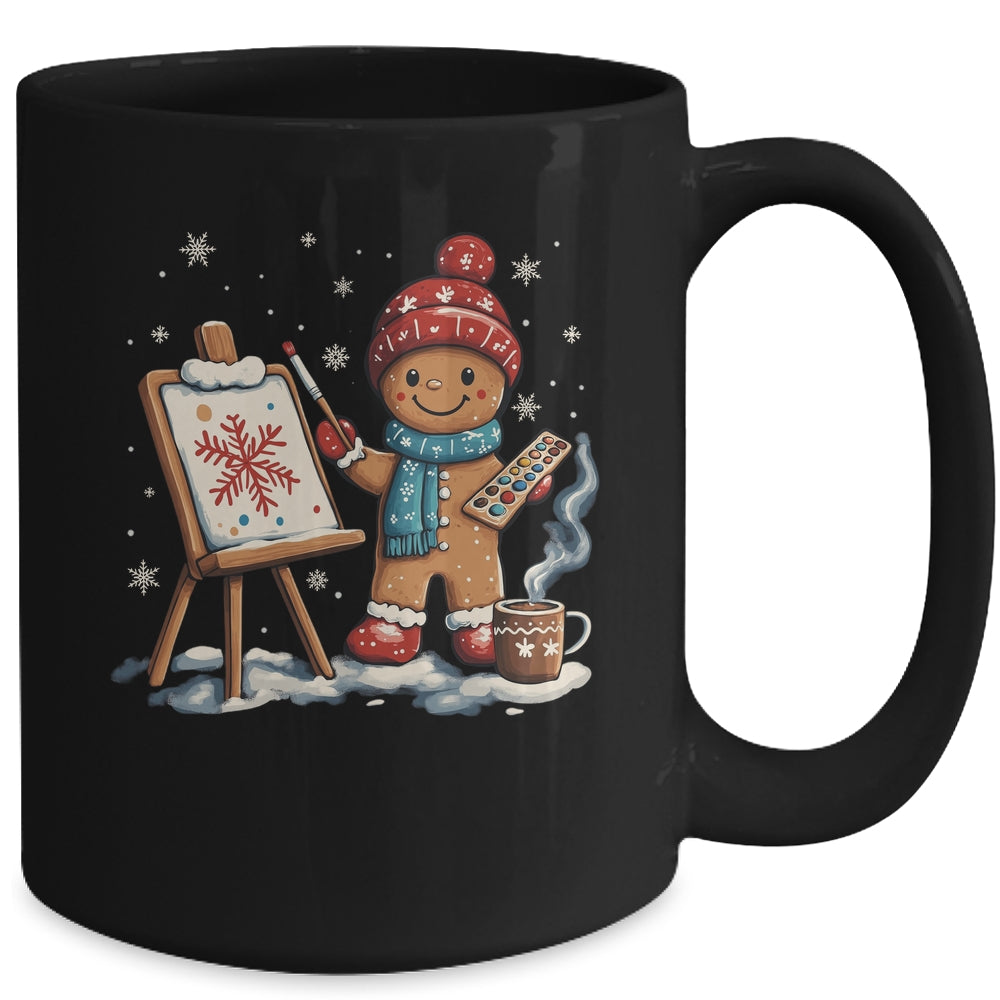 Artist Gingerbread Painter Art Teacher Student Christmas Mug | siriusteestore