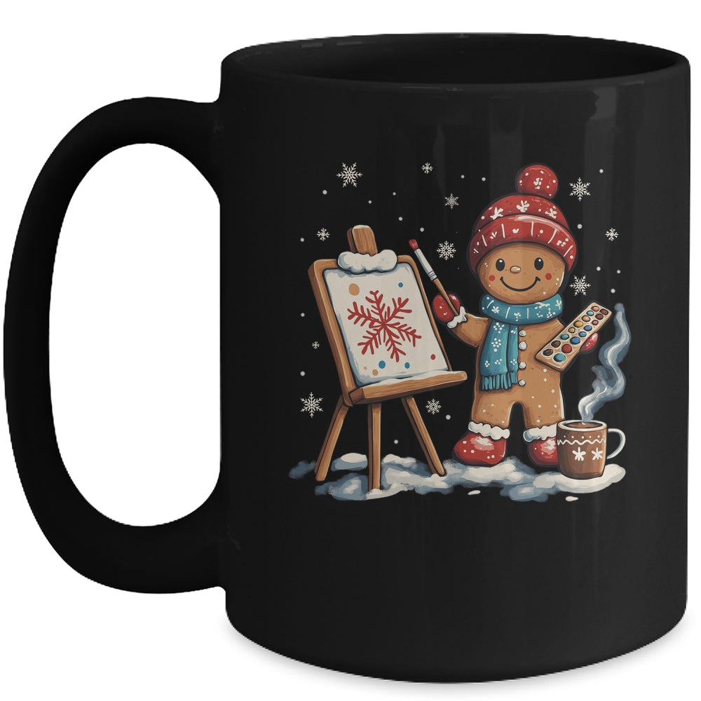 Artist Gingerbread Painter Art Teacher Student Christmas Mug | siriusteestore