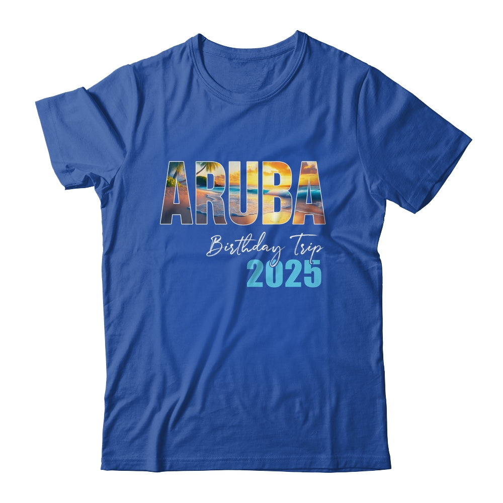 Aruba Birthday Trip 2025 Vacation Party Crew Cruise Shirt & Tank Top | siriusteestore