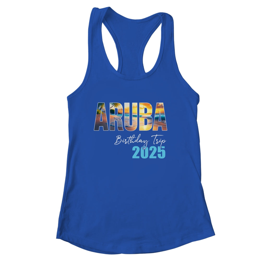 Aruba Birthday Trip 2025 Vacation Party Crew Cruise Shirt & Tank Top | siriusteestore
