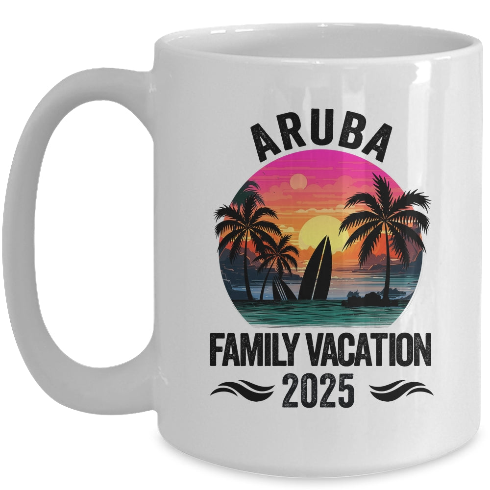 Aruba Family Vacation 2025 Matching Outfits Beach Summer Mug | siriusteestore