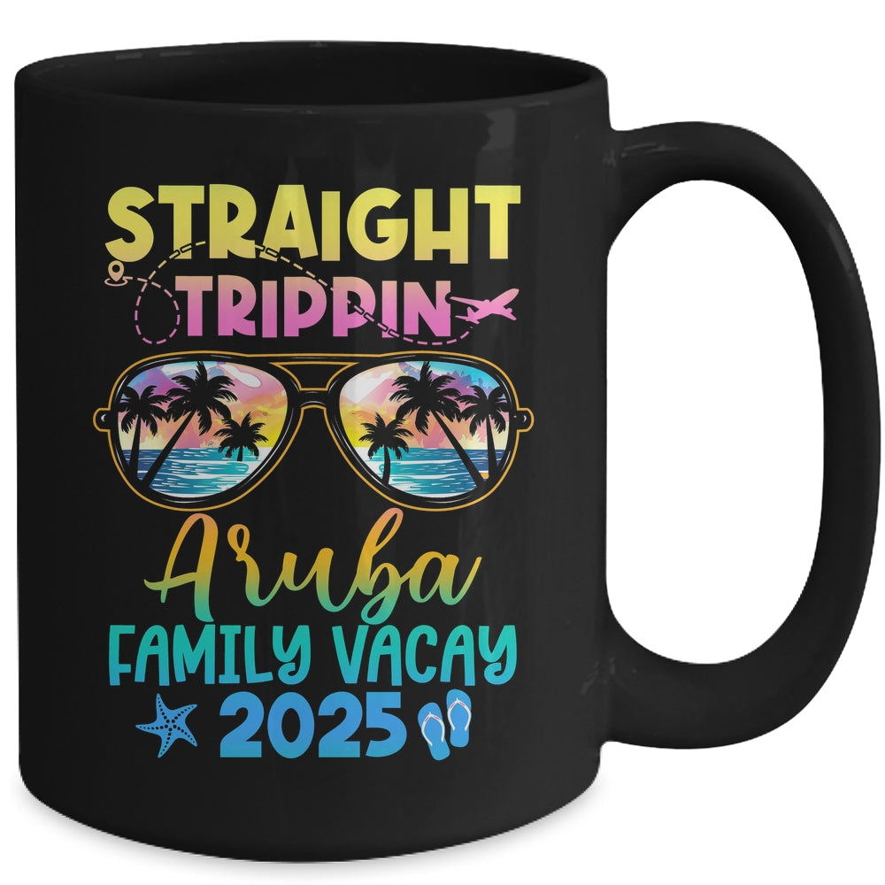 Aruba Family Vacay Vacation 2025 Straight Trippin Mug | siriusteestore